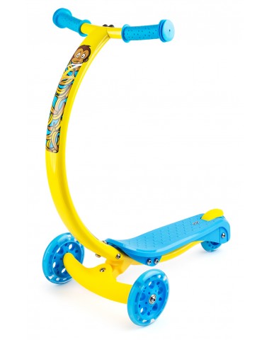 Самокат с изогнутой ручкой и светящимися колесами Zycom Zipster (Зайком Зипстер) (обезьянка) трехколесный / кикборд Самокат с изогнутой ручкой и светящимися колесами Zycom Zipster (Зайком Зипстер) (обезьянка) трехколесный / кикборд