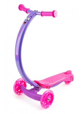 Самокат с изогнутой ручкой и светящимися колесами Zycom Zipster (Зайком Зипстер) (розово-фиолетовый)