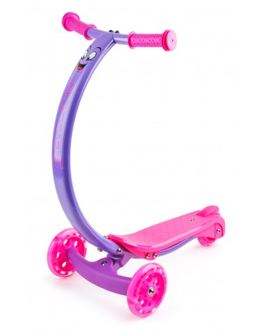 Самокат с изогнутой ручкой и светящимися колесами Zycom Zipster (Зайком Зипстер) (розово-фиолетовый) трехколесный / кикборд Самокат с изогнутой ручкой и светящимися колесами Zycom Zipster (Зайком Зипстер) (розово-фиолетовый) трехколесный / кикборд
