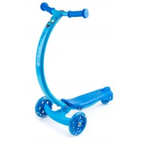 Самокат с изогнутой ручкой и светящимися колесами Zycom Zipster (Зайком Зипстер) (синий) трехколесный / кикборд