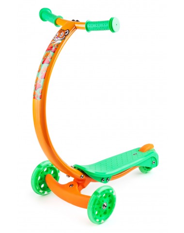 Самокат с изогнутой ручкой и светящимися колесами Zycom Zipster (Зайком Зипстер) (тигренок) трехколесный / кикборд Самокат с изогнутой ручкой и светящимися колесами Zycom Zipster (Зайком Зипстер) (тигренок) трехколесный / кикборд