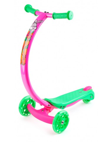 Самокат с изогнутой ручкой и светящимися колесами Zycom Zipster (Зайком Зипстер) (зайчики) трехколесный / кикборд Самокат с изогнутой ручкой и светящимися колесами Zycom Zipster (Зайком Зипстер) (зайчики) трехколесный / кикборд