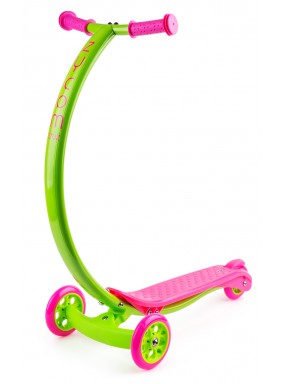 Трехколесный самокат с выгнутой ручкой Zycom Cruz С100 (Зайком Круз) (лайм-розовый)