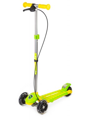 Трехколесный самокат Small Rider Galaxy (светящиеся колеса и ручной тормоз) (CZ) (зелено-желтый)