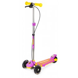 Трехколесный самокат Small Rider Galaxy (светящиеся колеса и ручной тормоз) (CZ) (желто-фиолетовый)