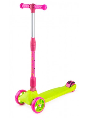 Трехколесный самокат со складной ручкой Zycom Zinger Maxi XL (Зайком Зингер) (розовый лайм) Трехколесный самокат со складной ручкой Zycom Zinger Maxi XL (Зайком Зингер) (розовый лайм)