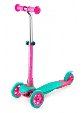 Трехколесный самокат Zycom Zing Mini с легко вынимаемой ручкой (изумрудно-розовый)