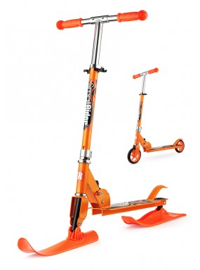 Самокат-снегокат с лыжами и колесами Small Rider Combo Runner 145 (оранжевый)