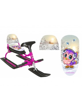 Снегокат со складной спинкой ПТК Барс Comfort Baby Friends 124 (красотка)