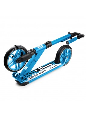 Элитный самокат с большими колесами и амортизатором Biskvit Jam Super-Premium 1 (синий)
