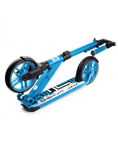 Элитный самокат с большими колесами и амортизатором Biskvit Jam Super-Premium 1 (синий)