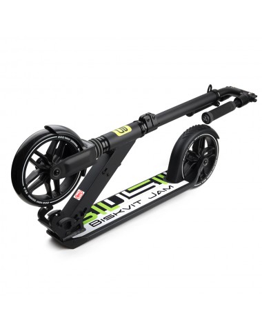 Элитный самокат с большими колесами и амортизатором Biskvit Jam Super-Premium 1 (черный)