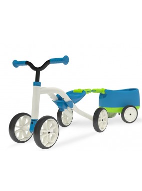 Детская каталка с прицепом Chillafish Quadie and Trailie (синий)