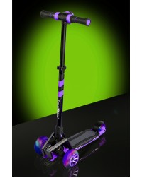 Самокат с ревом мотора, свет.колесами, свет.платформой Small Rider Premium Pro 2 (фиолетовый)