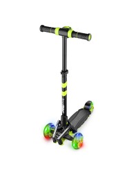 Самокат с ревом мотора, свет.колесами, свет.платформой Small Rider Premium Pro 2 (лайм)