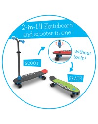 Детский скейтборд-самокат 2 в 1 Chillaifish Skatie Skootie (Бельгия) (черный) Детский скейтборд-самокат 2 в 1 Chillaifish Skatie Skootie (Бельгия) (черный)