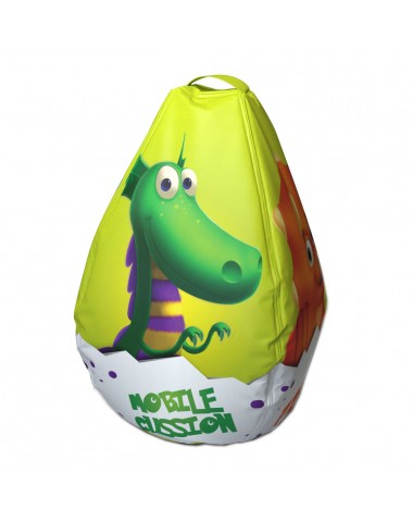 Мешок-рюкзак-подушка, спинка для тюбингов ST4, Small Rider Bags Динозаврики (желтый)