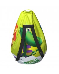 Мешок-рюкзак-подушка, спинка для тюбингов ST4, Small Rider Bags Динозаврики (желтый)