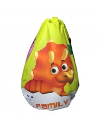 Мешок-рюкзак-подушка, спинка для тюбингов ST4, Small Rider Bags Динозаврики (желтый)