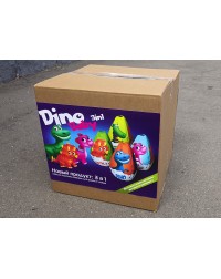 Мешок-рюкзак-подушка, спинка для тюбингов ST4, Small Rider Bags Динозаврики (желтый)