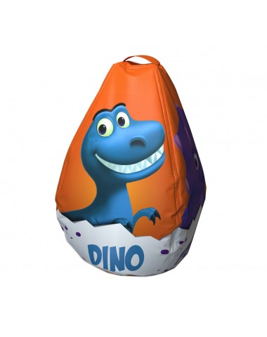 Мешок-рюкзак-подушка, спинка для тюбингов ST4, Small Rider Bags Динозаврики (оранжевый)