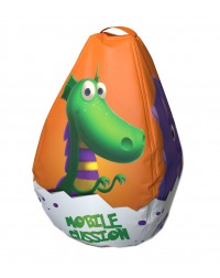 Мешок-рюкзак-подушка, спинка для тюбингов ST4, Small Rider Bags Динозаврики (оранжевый) Мешок-рюкзак-подушка, спинка для тюбингов ST4, Small Rider Bags Динозаврики (оранжевый)