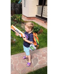 Мешок-рюкзак-подушка, спинка для тюбингов ST4, Small Rider Bags Динозаврики (оранжевый) Мешок-рюкзак-подушка, спинка для тюбингов ST4, Small Rider Bags Динозаврики (оранжевый)