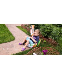 Мешок-рюкзак-подушка, спинка для тюбингов ST4, Small Rider Bags Динозаврики (оранжевый) Мешок-рюкзак-подушка, спинка для тюбингов ST4, Small Rider Bags Динозаврики (оранжевый)