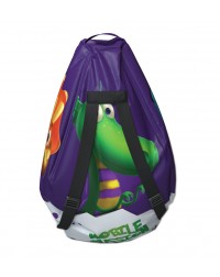 Мешок-рюкзак-подушка, спинка для тюбингов ST4, Small Rider Bags Динозаврики (фиолетовый)