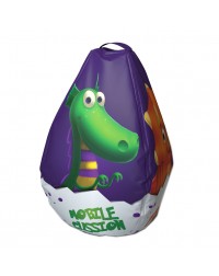 Мешок-рюкзак-подушка, спинка для тюбингов ST4, Small Rider Bags Динозаврики (фиолетовый)