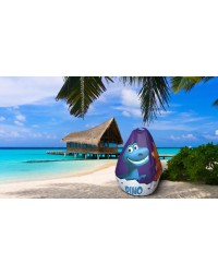 Мешок-рюкзак-подушка, спинка для тюбингов ST4, Small Rider Bags Динозаврики (голубой)