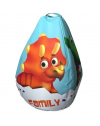 Мешок-рюкзак-подушка, спинка для тюбингов ST4, Small Rider Bags Динозаврики (голубой)