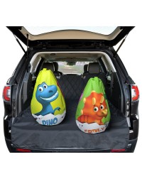 Мешок-рюкзак-подушка, спинка для тюбингов ST4, Small Rider Bags Динозаврики (голубой)