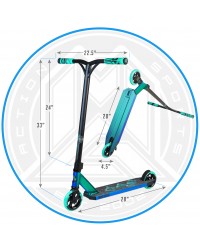 Трюковый самокат MGP (Madd Gear) Carver Extereme Neo Liquid (аква металлик) Трюковый самокат MGP (Madd Gear) Carver Extereme Neo Liquid (аква металлик)