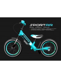 Детский алюминиевый беговел Small Rider Roadster 3 (Sport AIR) (аква)