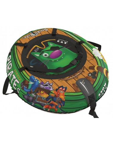  Тюбинг Small Rider Snow Tubes 4 ("Пираты 108х92 см") (кот зеленый)