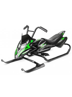 Снегокат-снегоход Small Rider Scorpion DUO, две лыжи спереди (черный с зеленым)