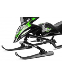 Снегокат-снегоход Small Rider Scorpion DUO, две лыжи спереди (черный с зеленым)