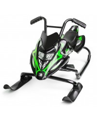 Снегокат-снегоход Small Rider Scorpion DUO, две лыжи спереди (черный с зеленым)