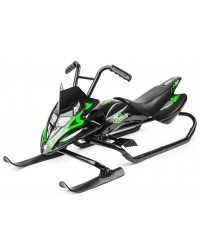 Снегокат-снегоход Small Rider Scorpion DUO, две лыжи спереди (черный с зеленым)