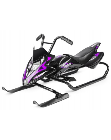Снегокат-снегоход Small Rider Scorpion DUO, две лыжи спереди (черный с фиолетовым)