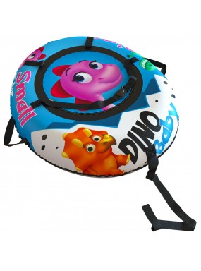 20' Тюбинг Small Rider Snow Tubes 4 ("Яйцо динозавра 110х95 см") (голубой (розовый дино))