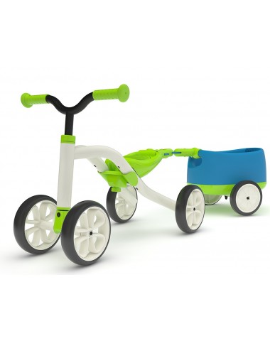 Детская каталка с прицепом Chillafish Quadie and Trailie (лайм)