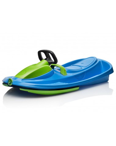 Детские пластиковые санки-снегокат c рулем и тормозом Gismo Riders Stratos (Чехия) (сине-зеленый)