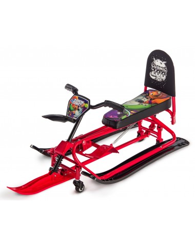 Детский снегокат-трансформер с колесиками и спинкой Small Rider Snow Comet 2 (красный)