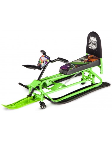 Детский снегокат-трансформер с колесиками и спинкой Small Rider Snow Comet 2 (зеленый)