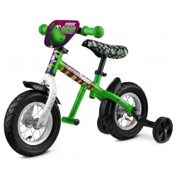 Легкий алюминиевый беговел с колесиками и подножкой Small Rider Ballance 2 (зеленый)