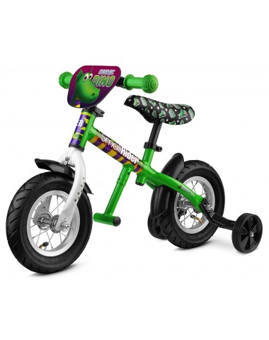 Легкий алюминиевый беговел с колесиками и подножкой Small Rider Ballance 2 (зеленый)