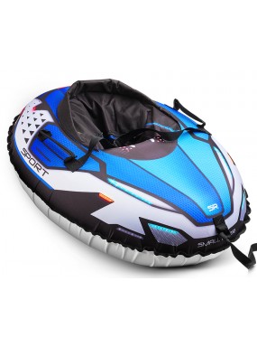 Надувные санки-тюбинг с сиденьем и ремнями Small Rider Asteroid Sport (синий)
