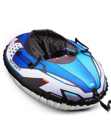 Надувные санки-тюбинг с сиденьем и ремнями Small Rider Asteroid Sport (синий)